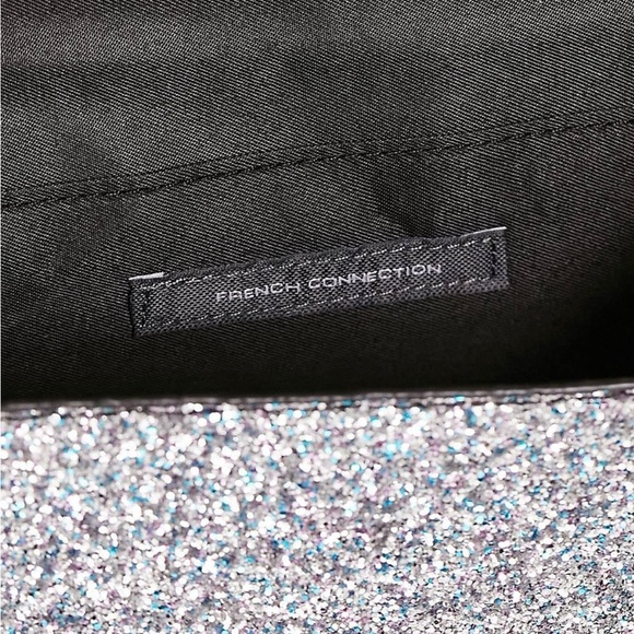 French Connection Glitter Bag with Gold chain Never used. - Picture 10 of 10